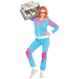 80s Shell Suit Costume (Blue/Purple/Pink) - Adult