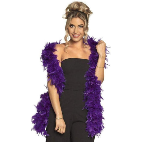 Boland - Feather Boa 80g (Purple) - Adult - Fancy Dress Central