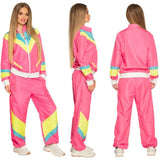 Retro Babe Shell Suit Costume (Neon Pink) - Women