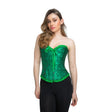 Wicked Costumes - Satin Patterned Corset (Green) - Women - Fancy Dress Central