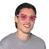 Boland - Diamond Heart Party Glasses (Pink) - Adult - Fancy Dress Central