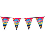 Boland - 6m Disco Fever Triangular Bunting - Fancy Dress Central