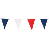 Boland - 10m Tri - Colour Fabric Triangular Bunting - Fancy Dress Central