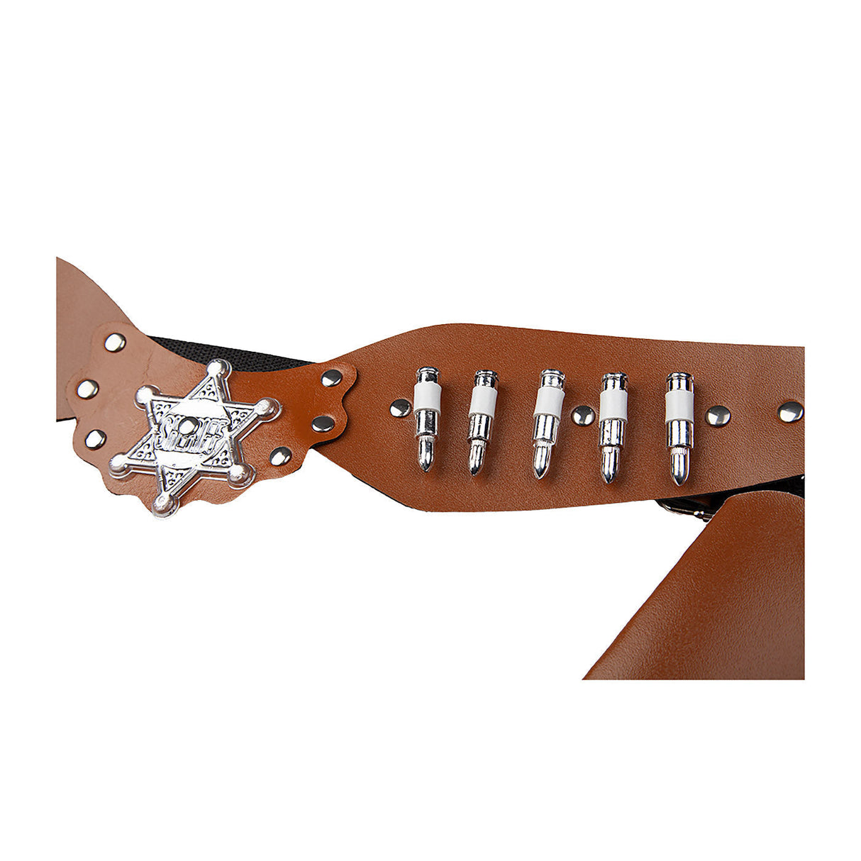 Brown Cowboy Belt with 2 Holsters - Adult