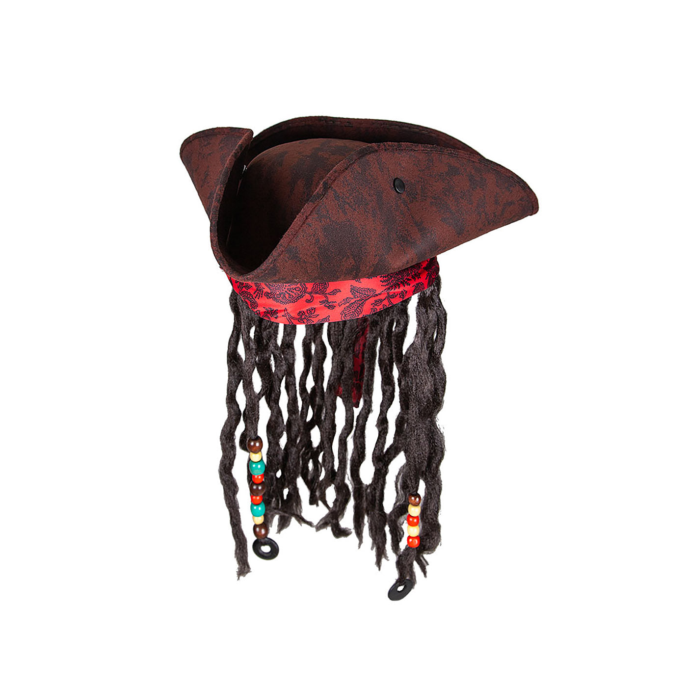 Wicked Costumes - Pirate Hat with Braids & Beads - Adult