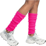 Adult Women's 1980's Dance Aerobic Leg Warmers Fancy Dress Costume Accessory