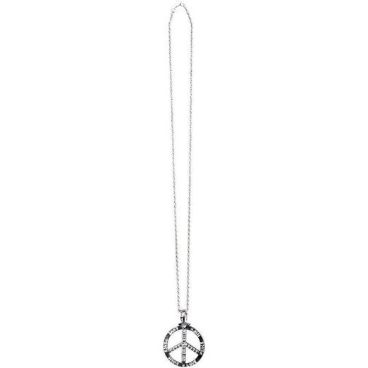 Boland - Hippie Peace Sign Medallion Necklace - Fancy Dress Central