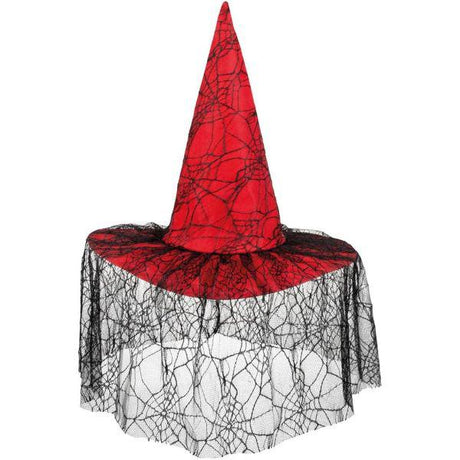 Boland Witch Hat Lace Veil Adult Fancy Dress Costume Accessory (One Supplied)