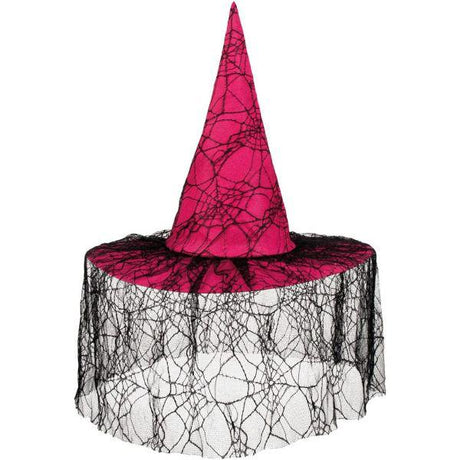 Boland Witch Hat Lace Veil Adult Fancy Dress Costume Accessory (One Supplied)