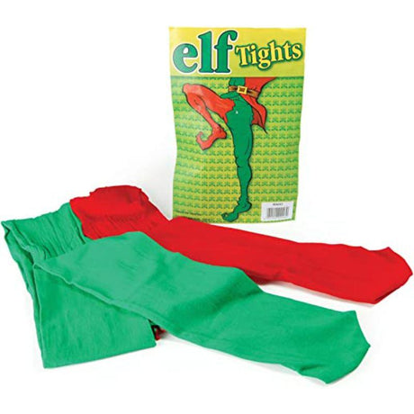 Bristol Novelty Christmas Elf Tights Adult Unisex Fancy Dress Costume Accessory