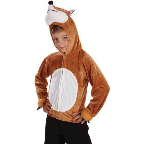 Child Boy's Hooded Fox Fancy Dress Costume