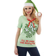 Fun Shack Mistletoe Christmas T-Shirt Women's Fancy Dress