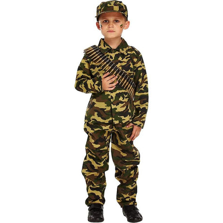 Henbrandt Military Army Boy's Fancy Dress Costume