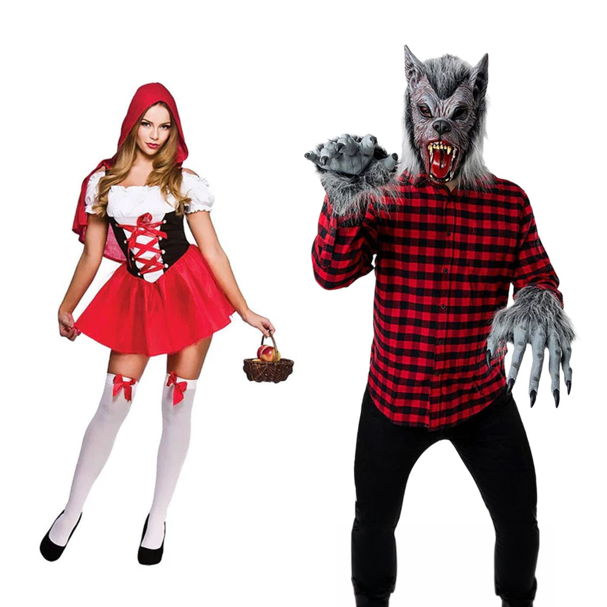 Red Hiding Hood & The Big Bad Wolf - Couples Costume