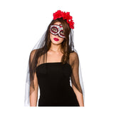 Wicked Costumes Ltd - Day of the Dead Mask & Veil - Women - Fancy Dress Central