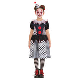 Rubies Monochrome Clown Dress Girl's Fancy Dress Costume