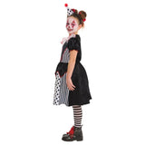 Rubies Monochrome Clown Dress Girl's Fancy Dress Costume