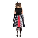 Rubies Monochrome Clown Dress Women's Fancy Dress Costume