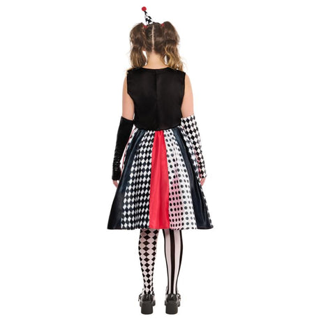 Rubies Monochrome Clown Dress Women's Fancy Dress Costume