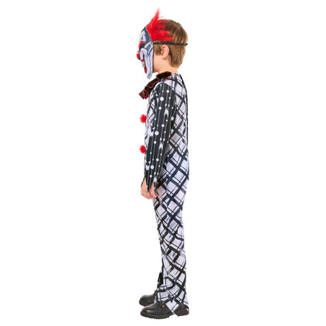 Rubies Monochrome Sinister Clown Suit Child Fancy Dress Costume