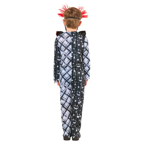 Rubies Monochrome Sinister Clown Suit Child Fancy Dress Costume