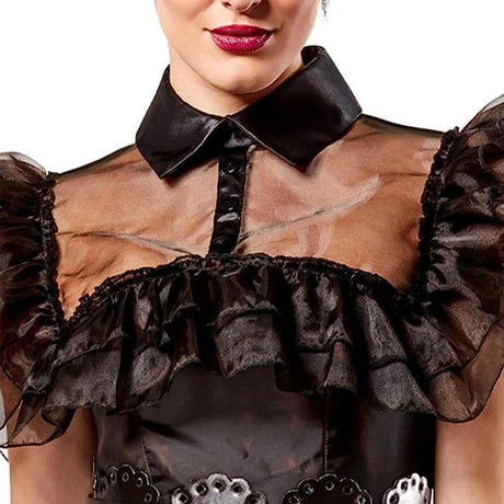 Rubies Wednesday Addams Netflix Rave n Dress Women's Fancy Dress Costume