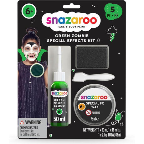 Snazaroo Face and Body Paint Special FX - Green Zombie Gel Kit