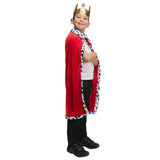 Velvet & Cowprint Royal Robe & Crown - Wicked Costumes Child Fancy Dress