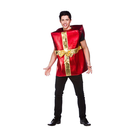 Wicked Costumes Adult Christmas Gift Costume - Red & Gold - XM-4548