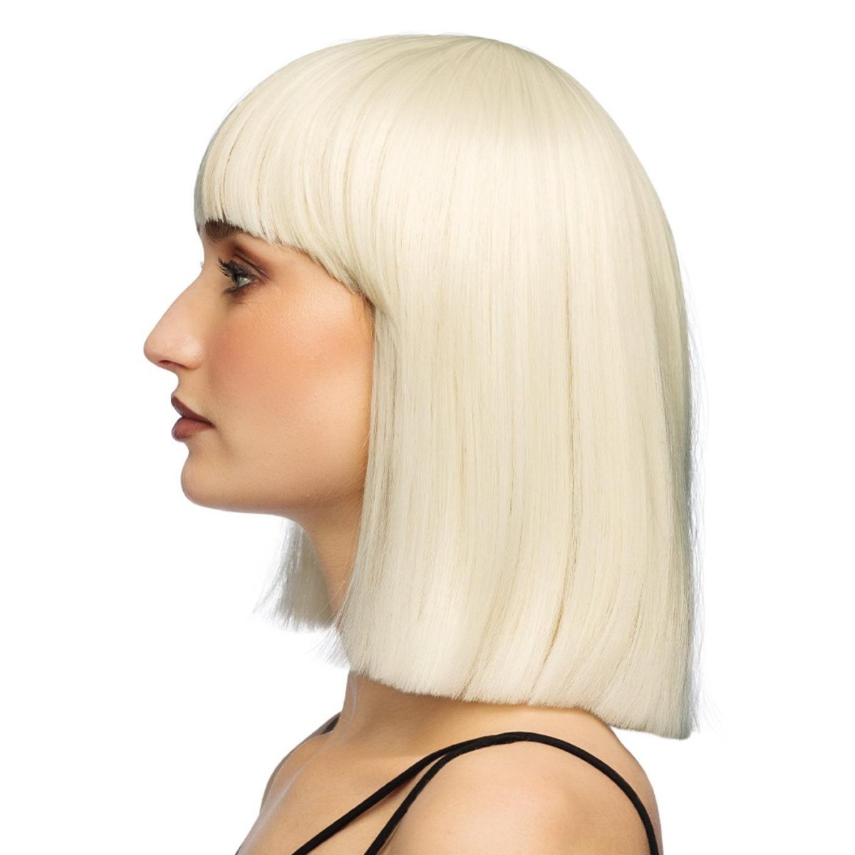 Fancy Dress Central - Bob Wig with Fringe (Blonde) - Adult - Fancy Dress Central