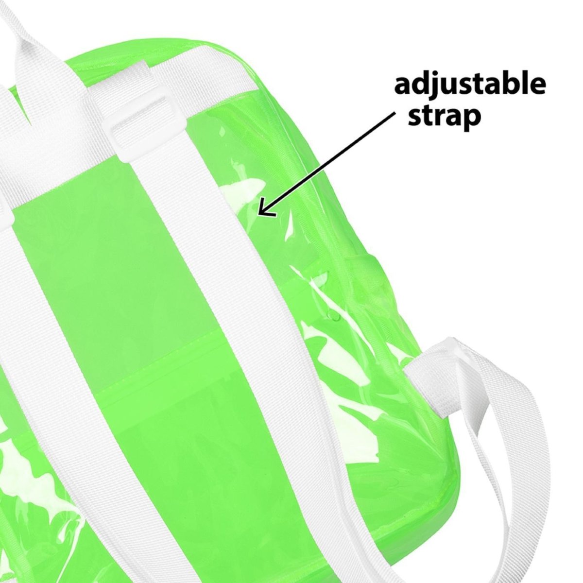 Fancy Dress Central - Clarity Backpack (Neon Green) - Adult - Fancy Dress Central