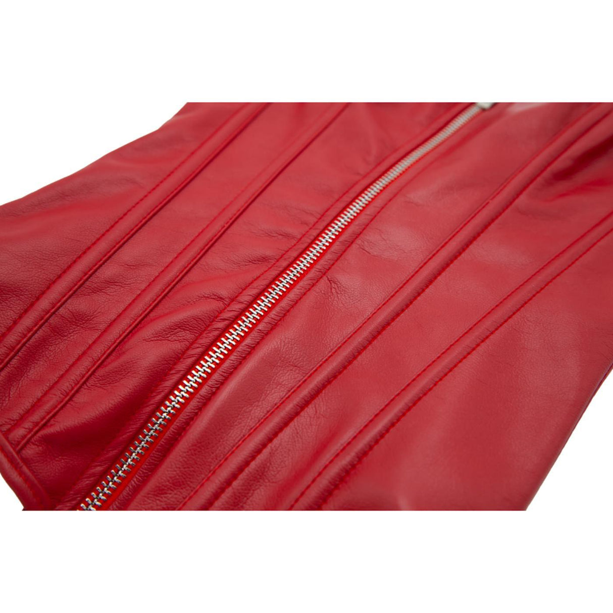 Faux Leather Corset (Red) - Women