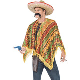 Smiffys - Mexican Poncho & Moustache Set - Men - Fancy Dress Central