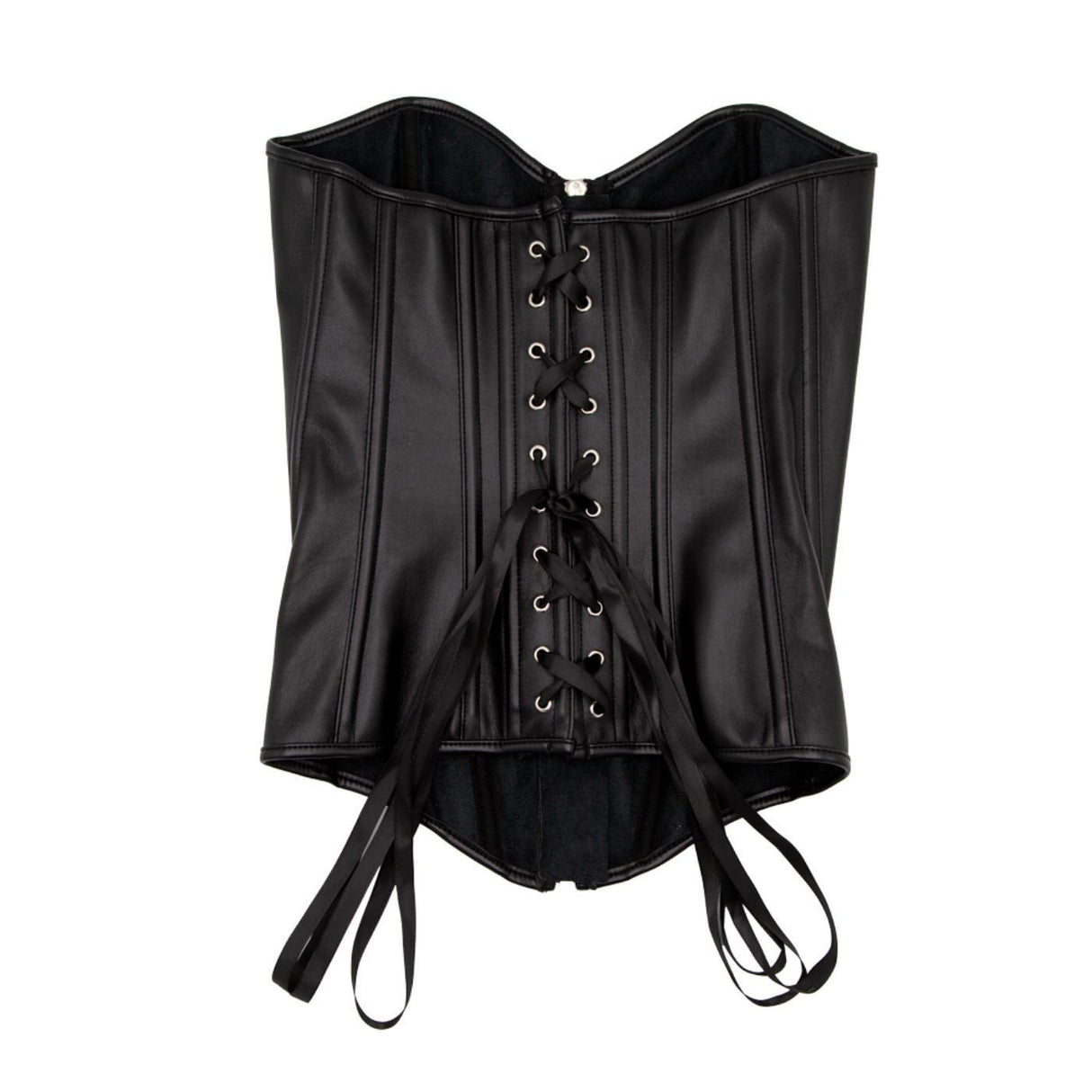 Faux Leather Corset (Black) - Women