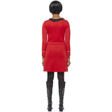 Smiffys - Star Trek Original Series Operations Uniform Costume (Red) - Women - Fancy Dress Central