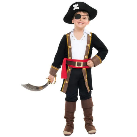 Boland - Pirate Captain Costume - Boys - Fancy Dress Central
