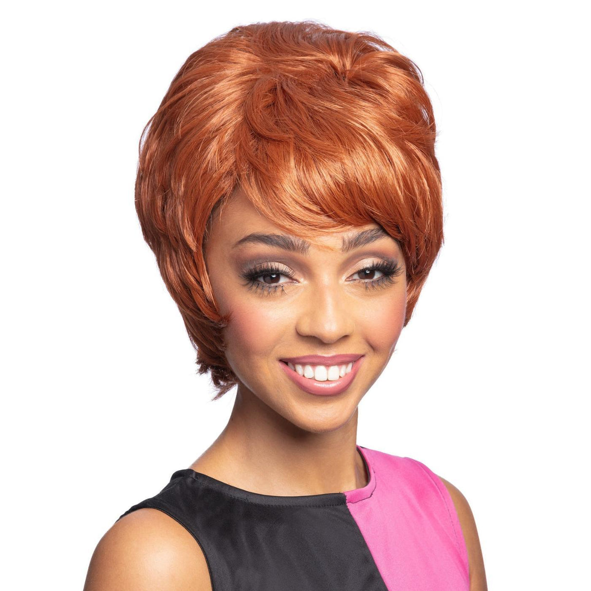 60s Short Beehive Wig (Auburn) - Women