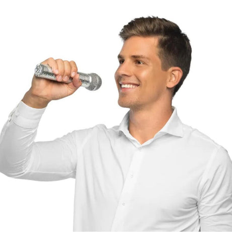 Boland - Disco Microphone (Silver) - Fancy Dress Central
