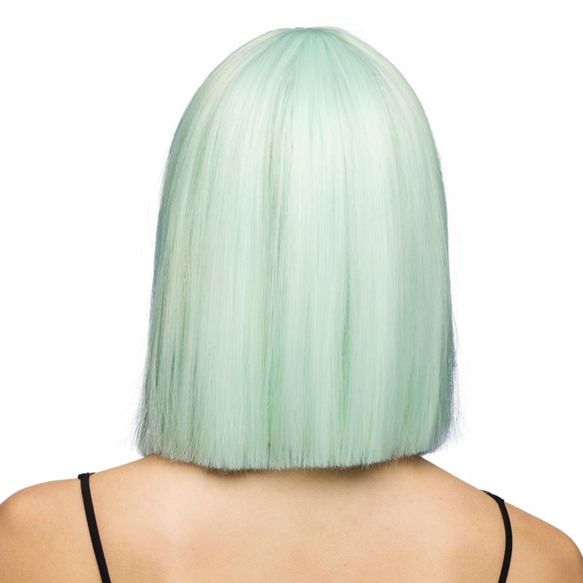 Fancy Dress Central - Bob Wig with Fringe (Green) - Adult - Fancy Dress Central