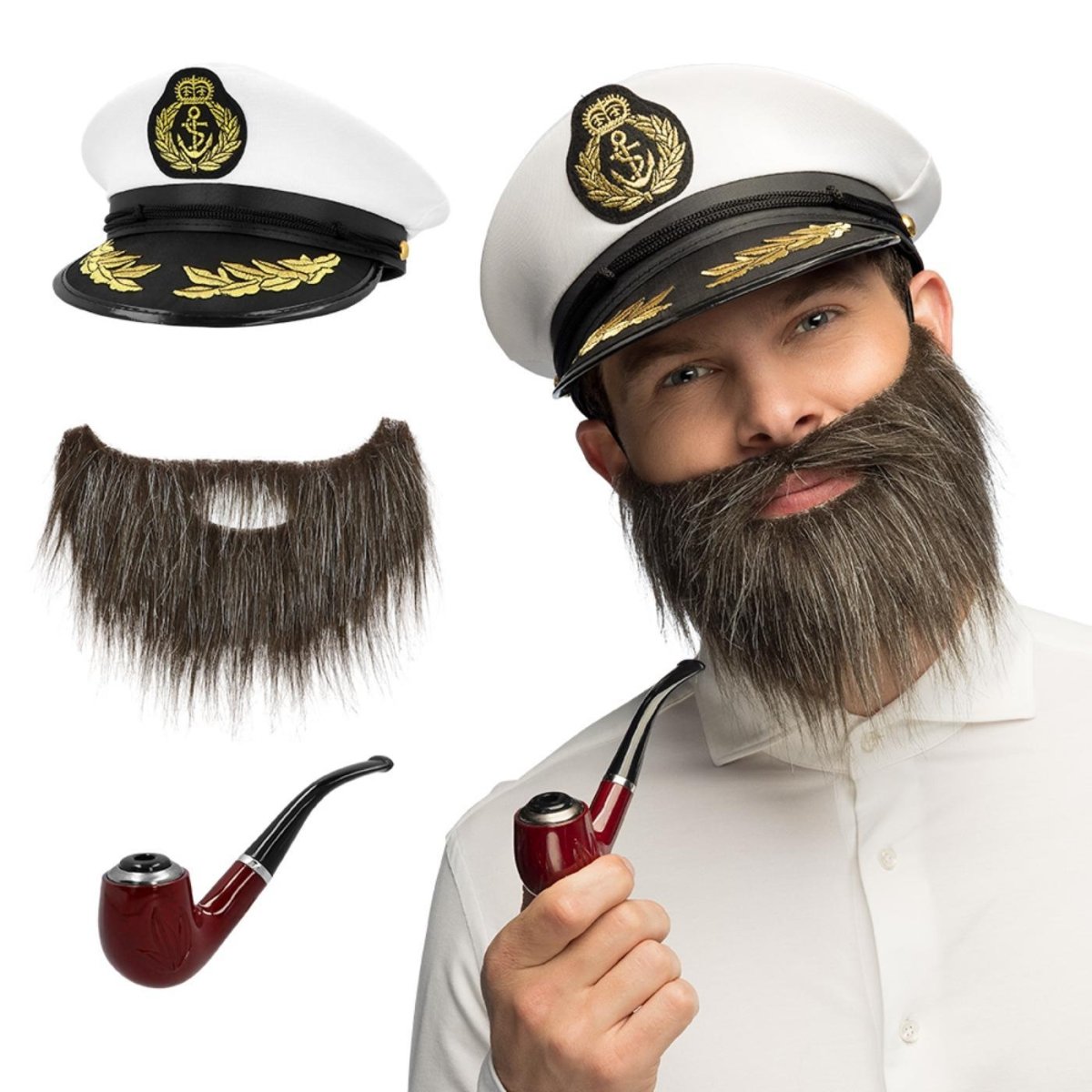 Boland - Sea Captain Accessory Set - Men - Fancy Dress Central