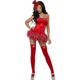 Smiffys - Red Burlesque Christmas Corset & Tutu - Women - Fancy Dress Central