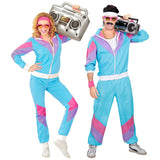 80s Shell Suit Costume (Blue/Purple/Pink) - Adult
