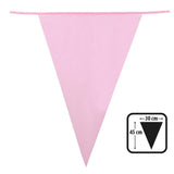 Boland - 10m Giant Coloured Triangular Bunting (Pink) - Fancy Dress Central