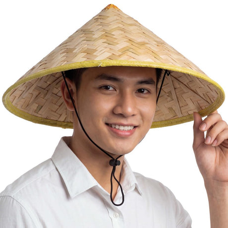 Fiestas Guirca - Vietnamese Straw Hat - Adult - Fancy Dress Central