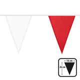 Boland - 6m Coloured Triangular Bunting (Red/White) - Fancy Dress Central