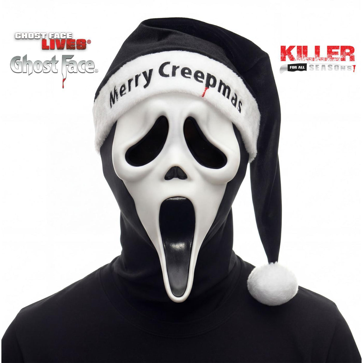 Ghost Face Merry Creepmas Mask - Adult