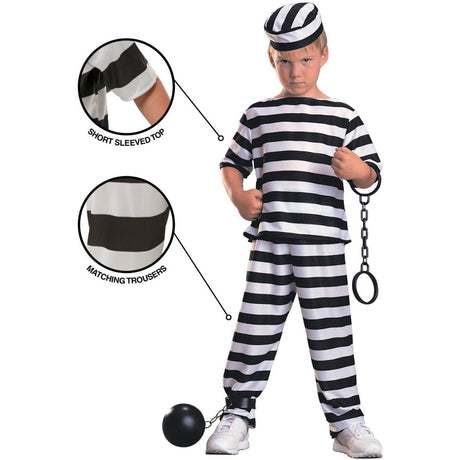 Rubies - Haunted House Prisoner Costume - Child - Fancy Dress Central