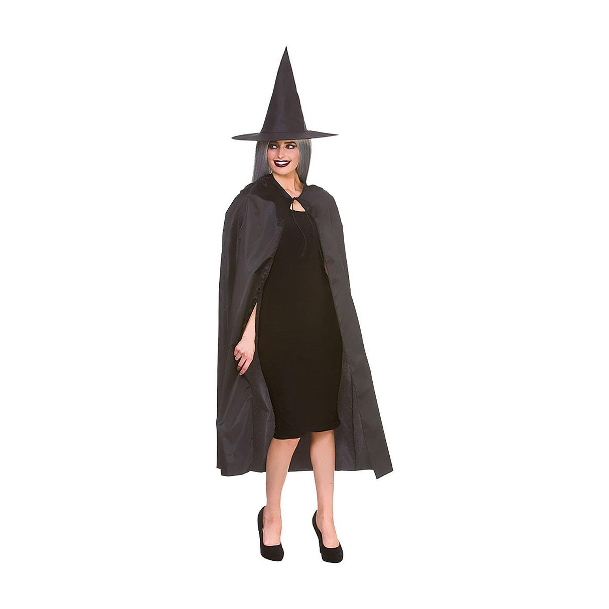Wicked Costumes - Witches Cape & Hat (125cm) - Women