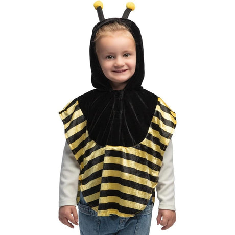 Boland - Honey Bee Hooded Poncho - Child - Fancy Dress Central