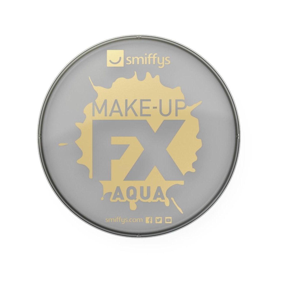 Smiffys - Make-Up FX Face and Body Paint - Light Grey - Fancy Dress Central